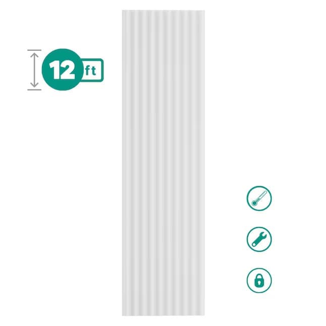 Corrugated white PVC plastic roof panel